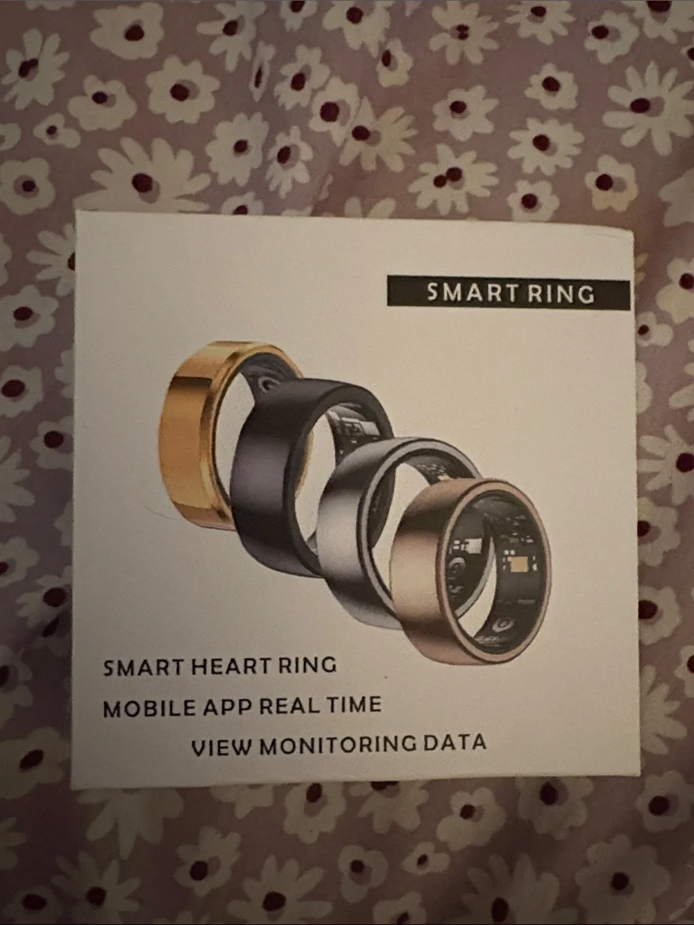 Healthy Smart Ring Size 7 Black Stainless Steel iOS Android Open Box
